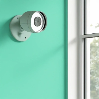Burlington vivint camera facing a window